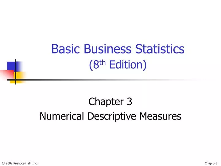 basic business statistics 8 th edition