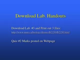 Download Lab. Handouts
