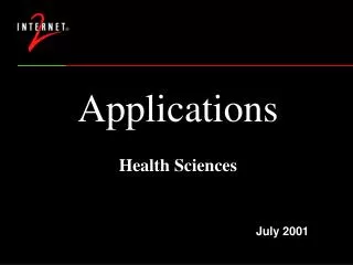 Applications Health Sciences