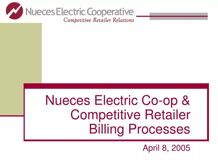 nueces electric co op competitive retailer billing processes