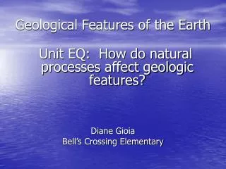 Geological Features of the Earth