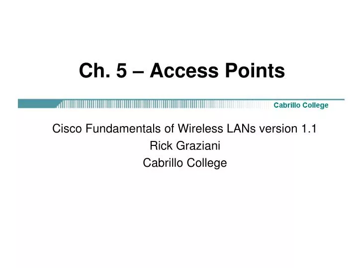 ch 5 access points