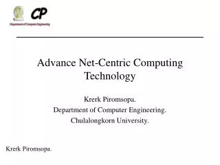 Advance Net-Centric Computing Technology