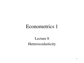 Econometrics 1