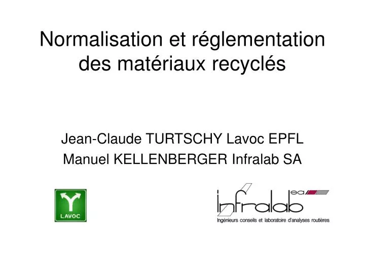 normalisation et r glementation des mat riaux recycl s