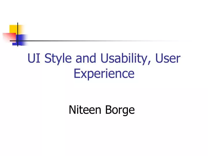 ui style and usability user experience