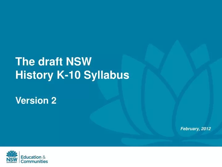 the draft nsw history k 10 syllabus version 2