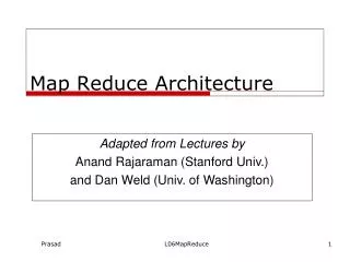 Map Reduce Architecture