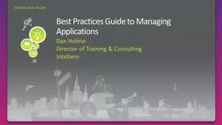 Best Practices Guide to Managing Applications