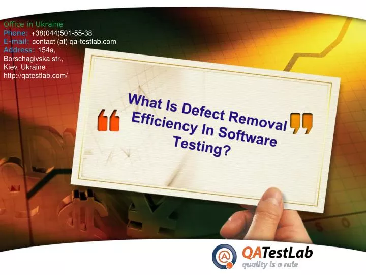 what is defect removal efficiency in software testing