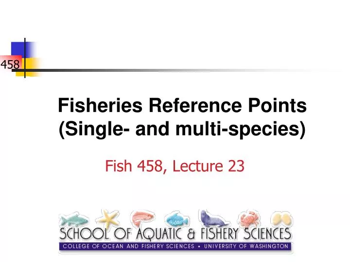 fisheries reference points single and multi species