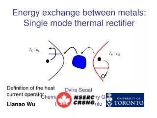 Energy exchange between metals: Single mode thermal rectifier