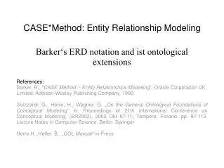 CASE*Method: Entity Relationship Modeling