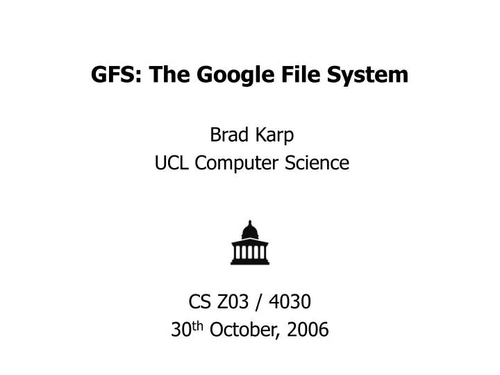 gfs the google file system