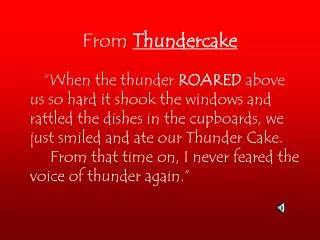 From Thundercake