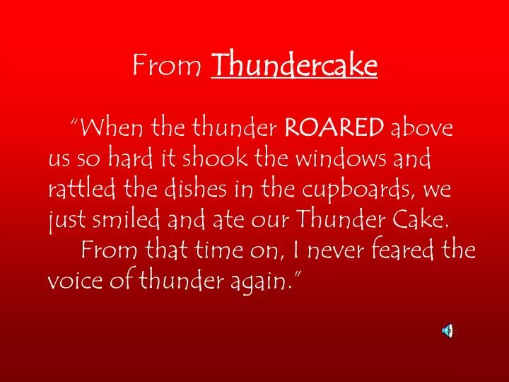 from thundercake