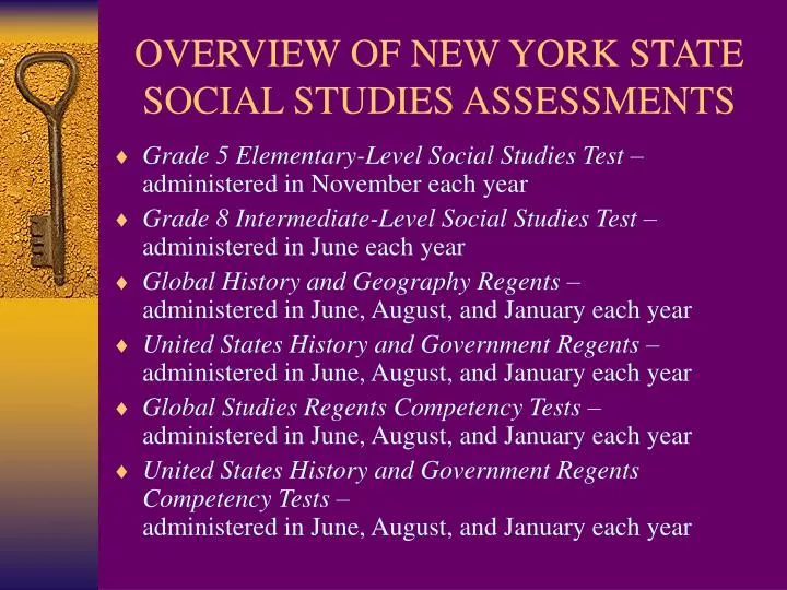 overview of new york state social studies assessments