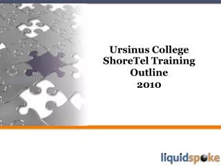 ShoreTel Training Outline 2010