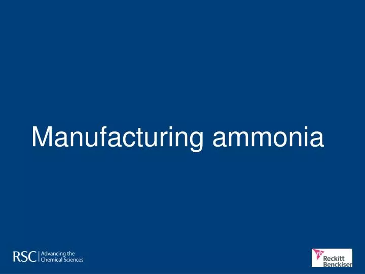 manufacturing ammonia