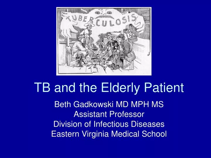 tb and the elderly patient