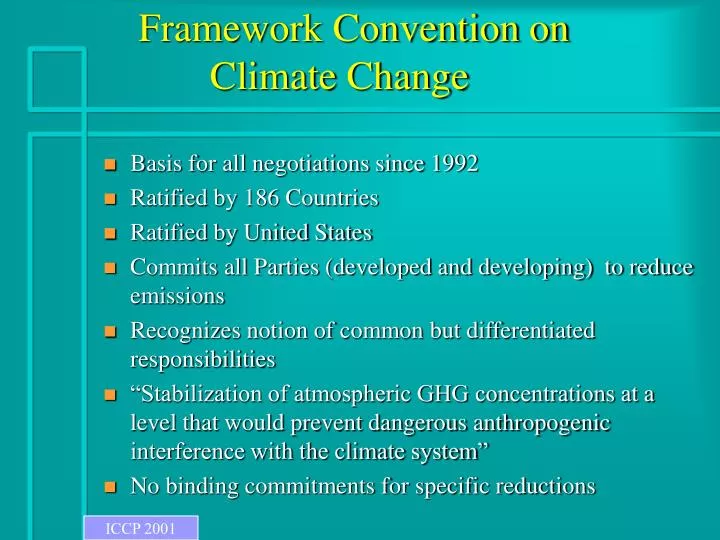 framework convention on climate change