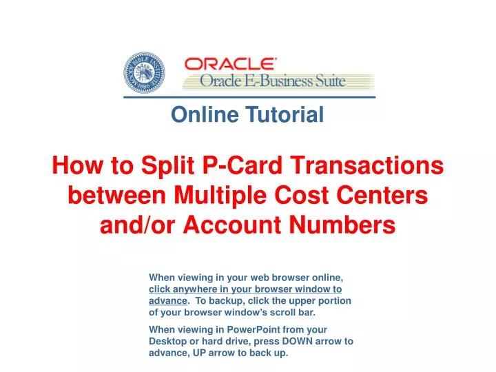 how to split p card transactions between multiple cost centers and or account numbers