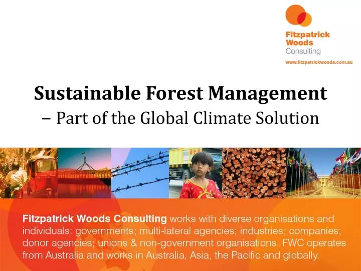 sustainable forest management part of the global climate solution
