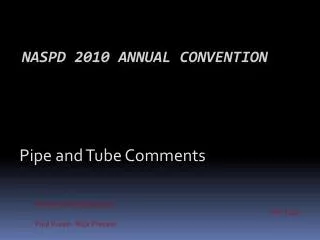 NASPD 2010 Annual Convention