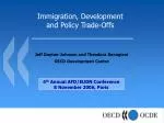 Immigration, Development and Policy Trade-Offs - slide 1