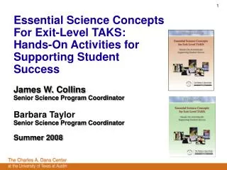 Essential Science Concepts For Exit-Level TAKS: Hands-On Activities for Supporting Student Success James W. Collins Se