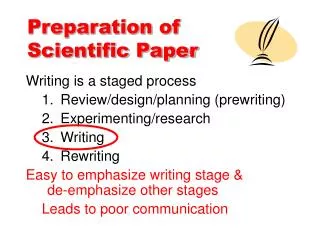 Preparation of Scientific Paper