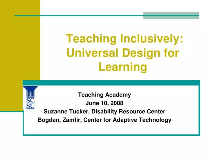 teaching inclusively universal design for learning