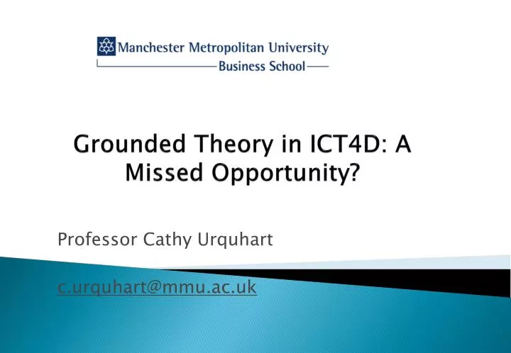 grounded theory in ict4d a missed opportunity