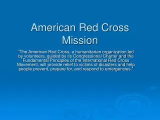 American Red Cross Mission