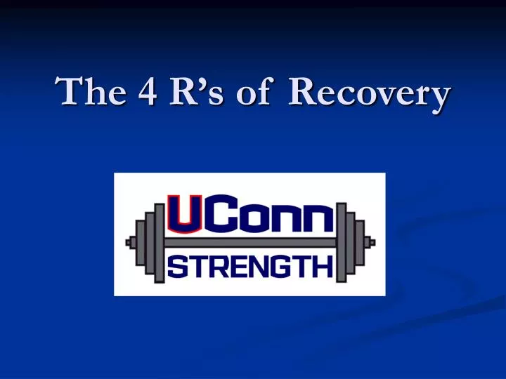 the 4 r s of recovery