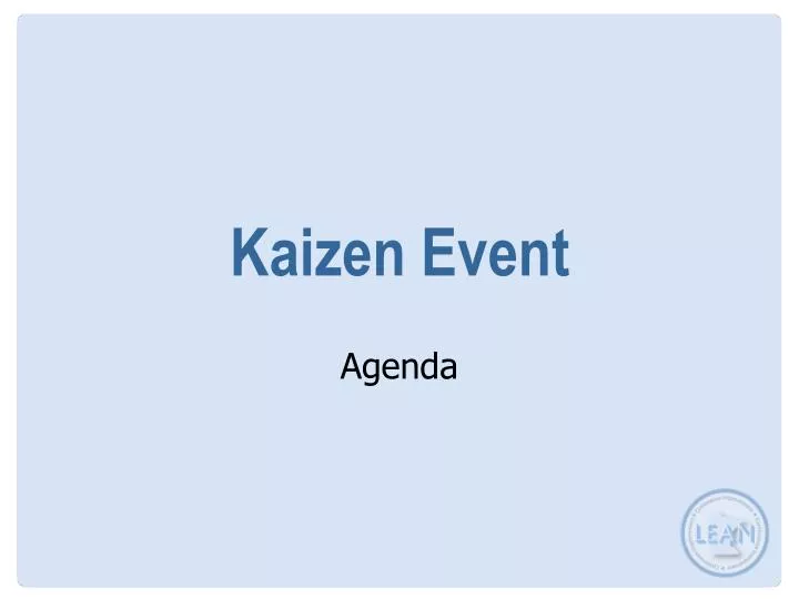 kaizen event