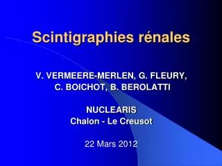 scintigraphies r nales