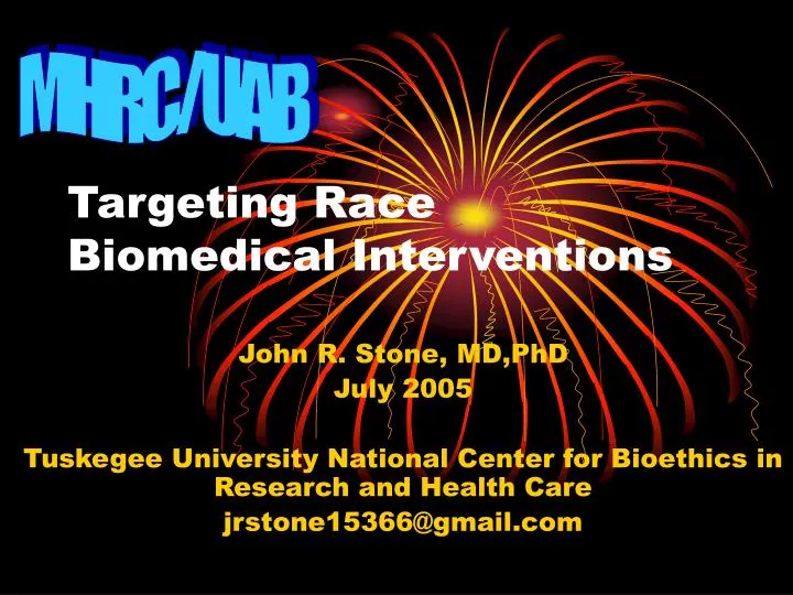targeting race biomedical interventions