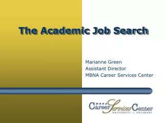 The Academic Job Search