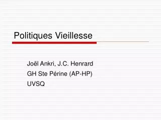politiques vieillesse