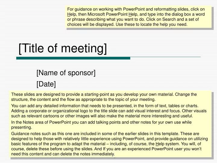 title of meeting