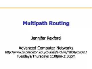 Multipath Routing