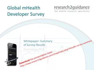 Global mHealth Developer Survey