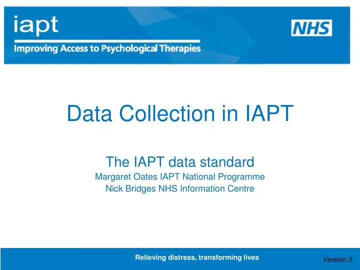 data collection in iapt