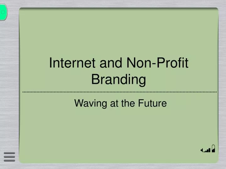 internet and non profit branding