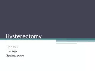 Hysterectomy