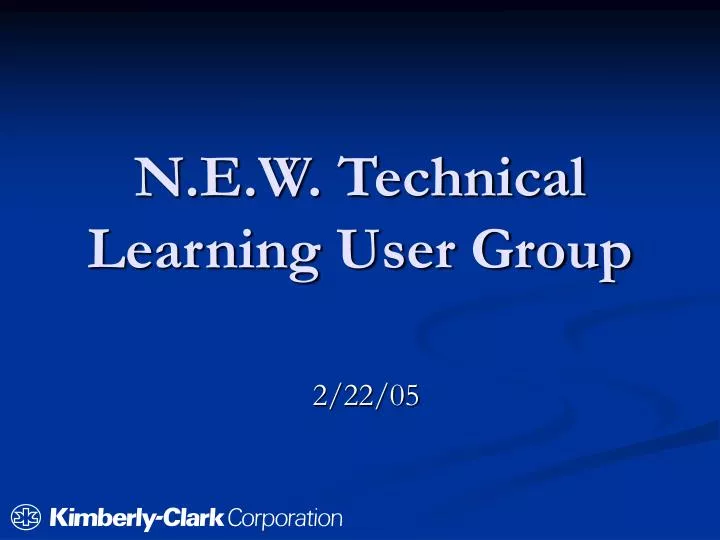 n e w technical learning user group