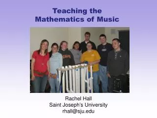 Teaching the Mathematics of Music