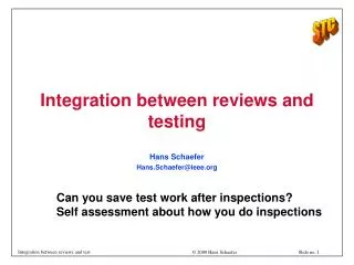 Integration between reviews and testing