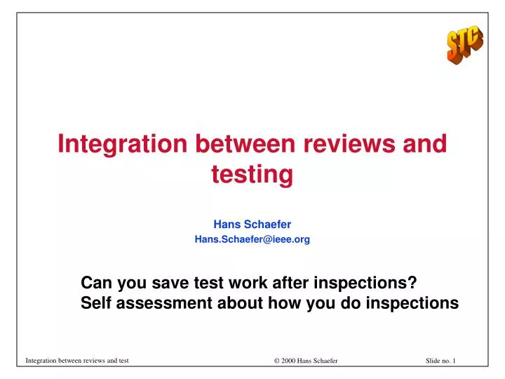 integration between reviews and testing
